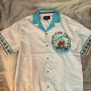Malibu White and Blue Men's Shirt